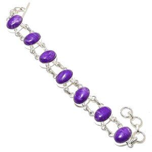 Charoite Gemstone  Sterling Silver Jewelry Bracelet